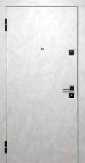 Входная дверь для квартиры с белыми панелями MDF